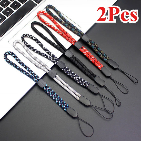 2Pcs Adjustable Mobile Phone Lanyards Hand Strap Lanyards For Keys ID Card Phones