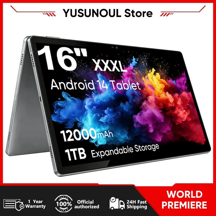 Super Large 16 Inch Pro Tablet Android 14 Tablet Helio - ElectronAge