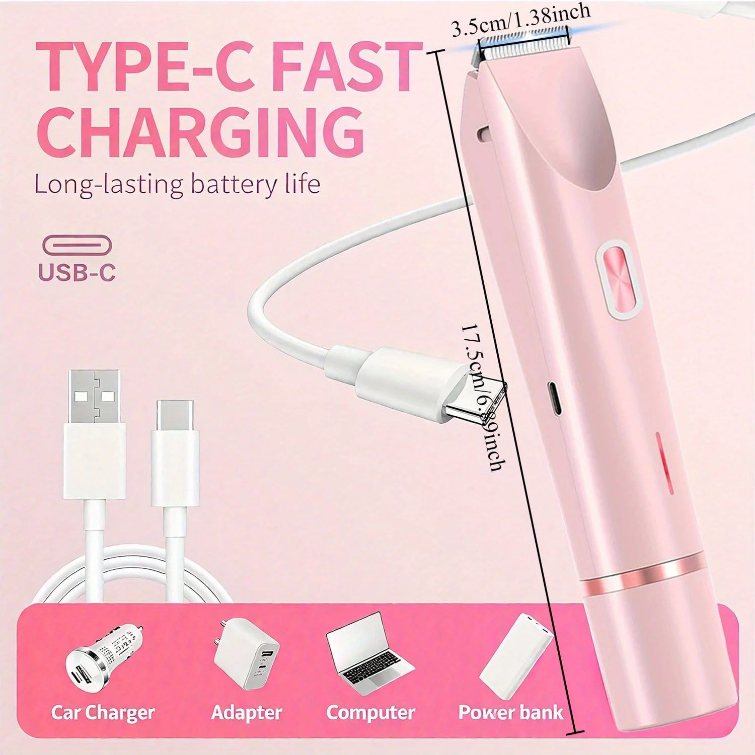 2-in-1 dual-head electric epilator and shaver - ElectronAge
