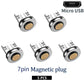 5PCS 7PIN Magnetic Cable Plug Round Fast Charging Adapter Tips for IPhone Samsung Huawei Xiaomi Red Mi OPPO Magnet Charger 2028