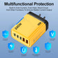 240W 5 In 1 Gan Desktop Charger 3PD 2 USB Fast Charging EU/US Charger Display Light For Iphone Samsung Xiaomi Huawei New
