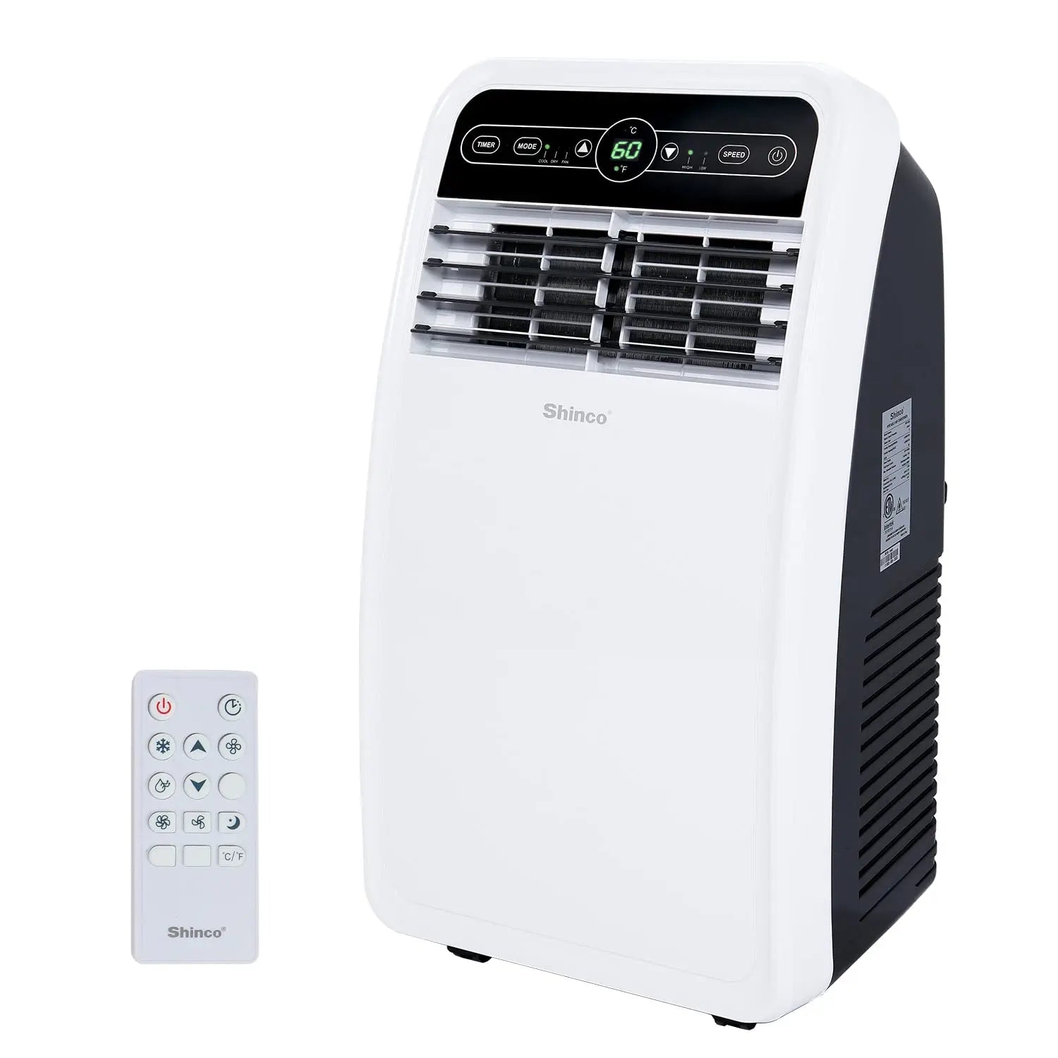 Shinco 8,000 BTU Portable Air Conditioner, AC Unit with Built-in Cool, Dehumidifier & Fan Modes for Room up to 350 sq.ft - ElectronAge