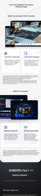 Xiaomi Tablet Pad 7 Pro 11.2-inch 3.2K 144Hz Snapdragon 8s Gen3 50MP + 32MP camera Xiaomi HyperOS 2 Tablet