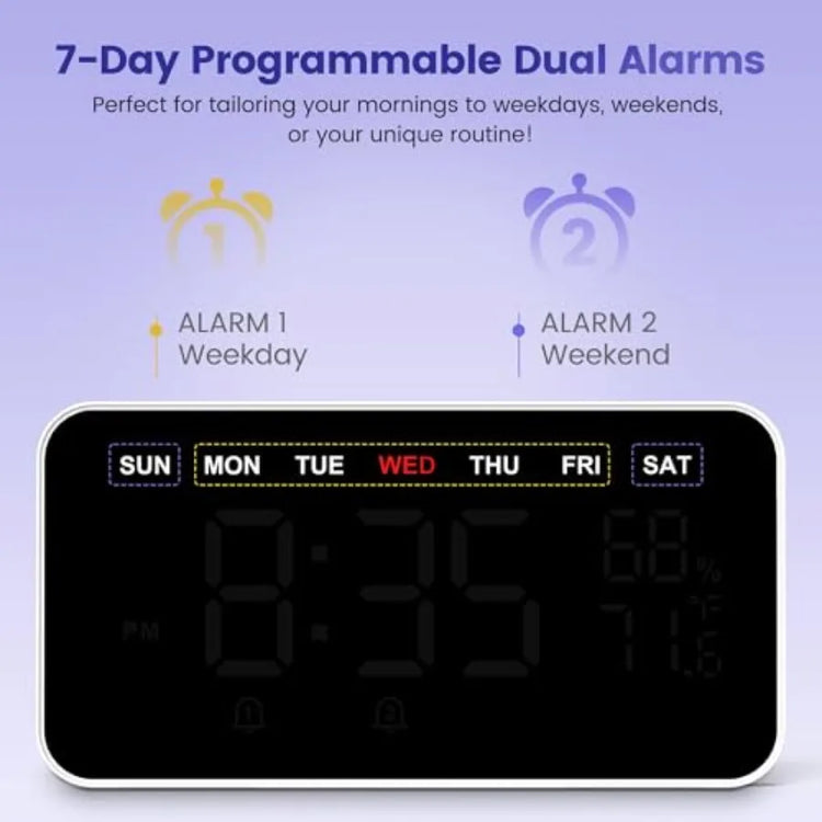 Loud Alarm Clock for Heavy Sleepers Adults - ElectronAge