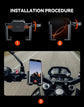 Anti-Vibration Motorcycle Phone Mount Camera Friendly Anti-Shake Bicycle Handlebar Holder with Secure Lock Universal E-Bike Scoo