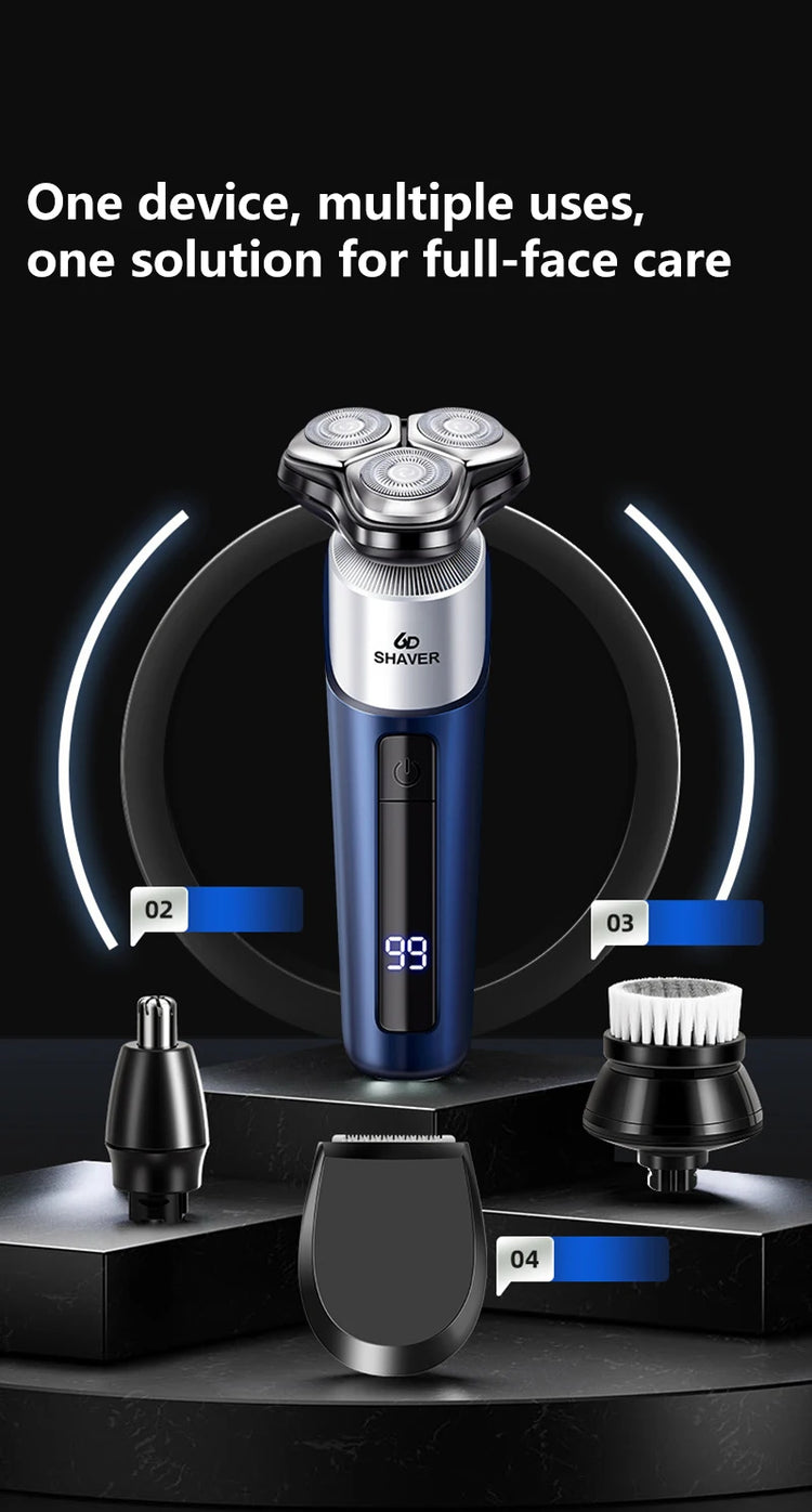 XMSJ 4in1 Electrical Rotary Shaver For Men - ElectronAge