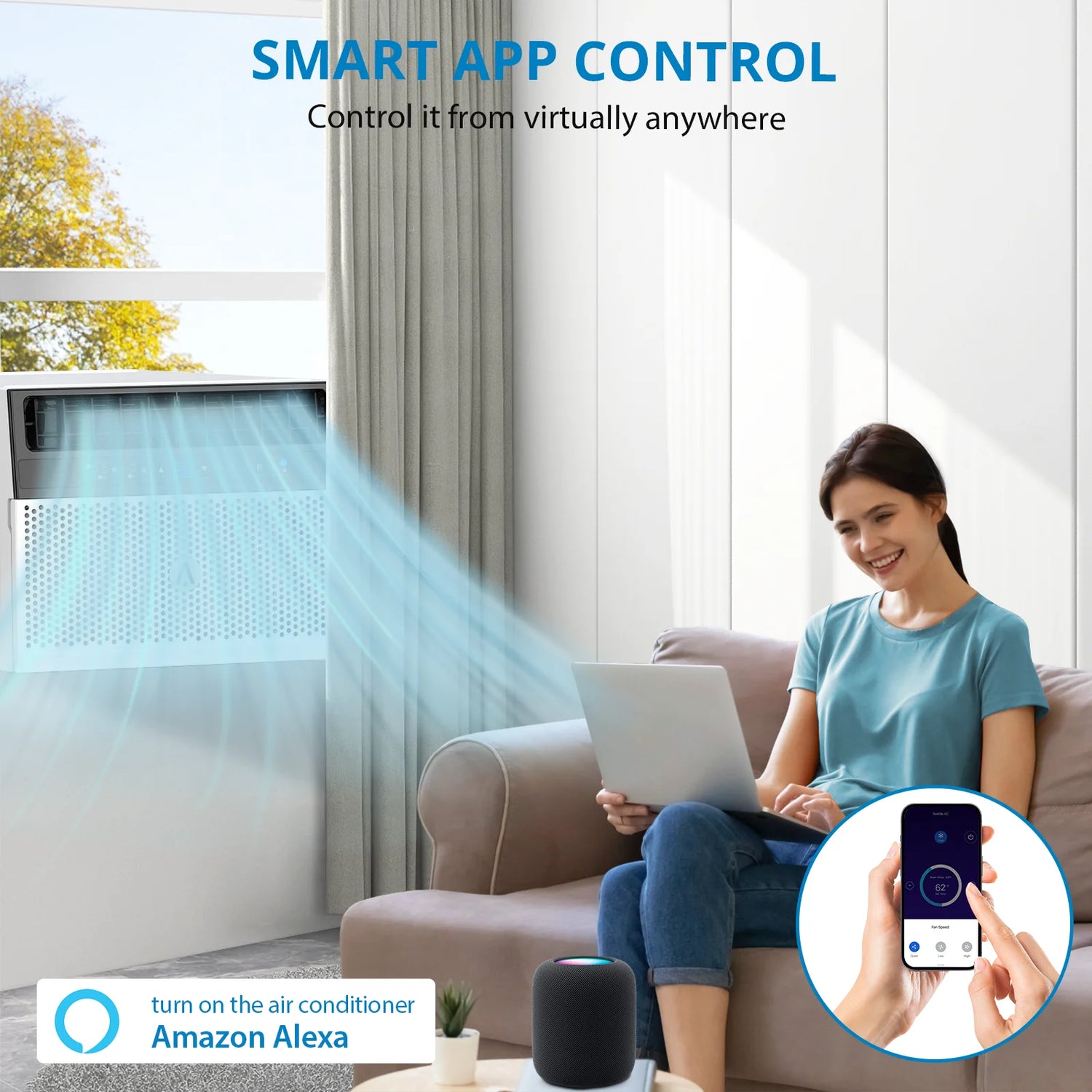 Acekool 6000 BTU U-Shaped Window Air Conditioner - ElectronAge