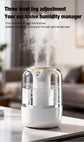 2200ML Air Humidifier USB Double Spray Port Mist Spray Heavy Fog Aroma Diffuser Essential Oils Color Light for Home Bedroom Gift