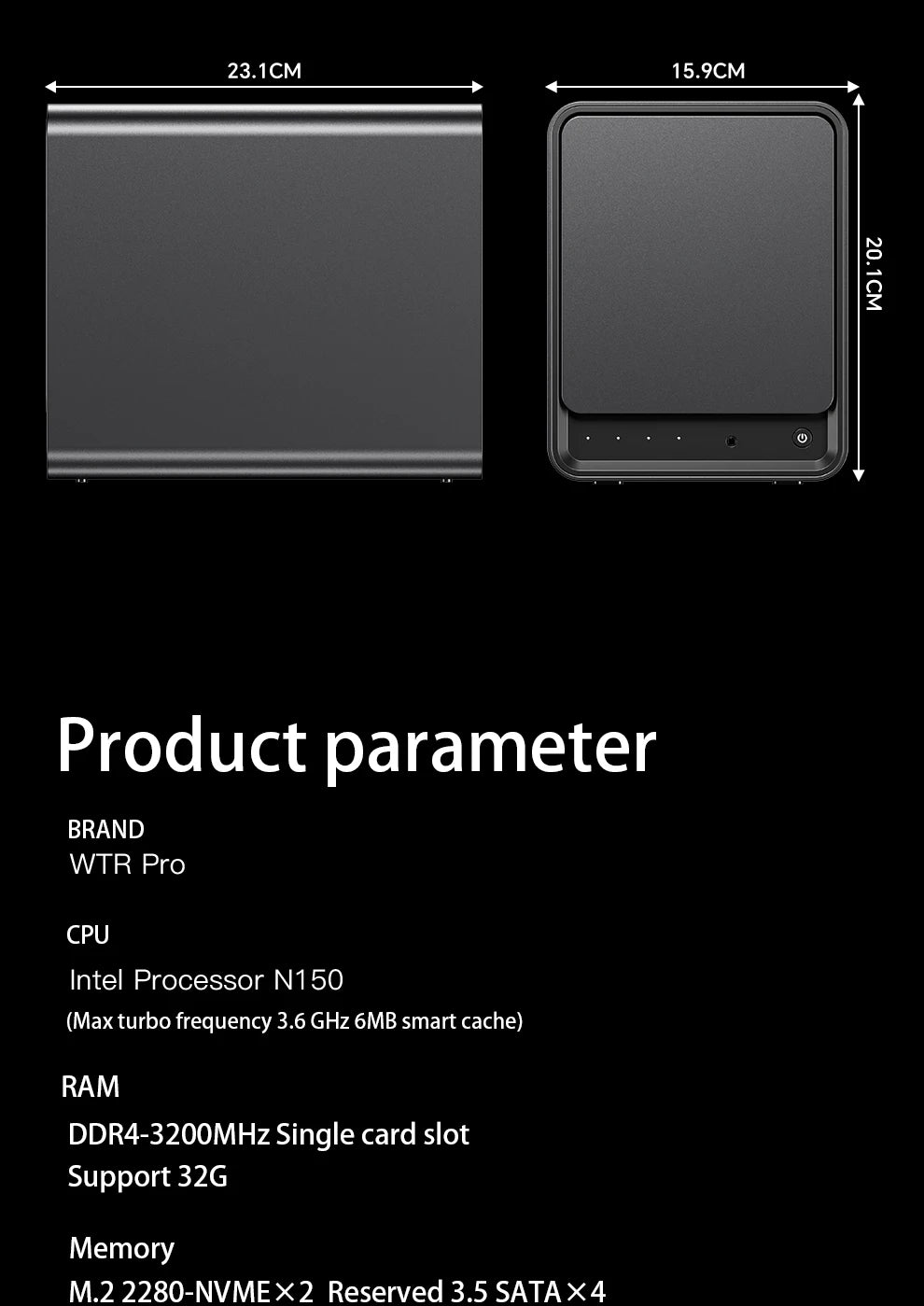 SZBOX WTR Pro 6 Bay NAS Mini PC - ElectronAge