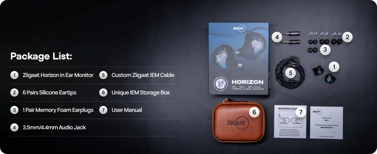 ZiiGaat Horizon Tribrid IEM Earphones - ElectronAge