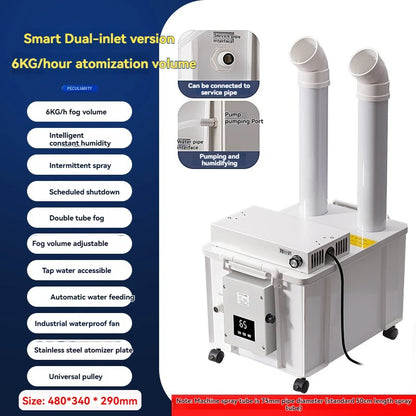 10KG/H Ultrasonic Industrial Humidifier Large Fog Volume Vegetable Fresh-keeping Atomizer Spray