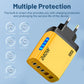 240W 5 In 1 Gan Desktop Charger 3PD 2 USB Fast Charging EU/US Charger Display Light For Iphone Samsung Xiaomi Huawei New