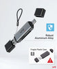 USB C SD Card Reader, Dual Slot Memory Card Adapter for SD/Micro SD, High-Speed USB 3.0, Compatible with MacBook