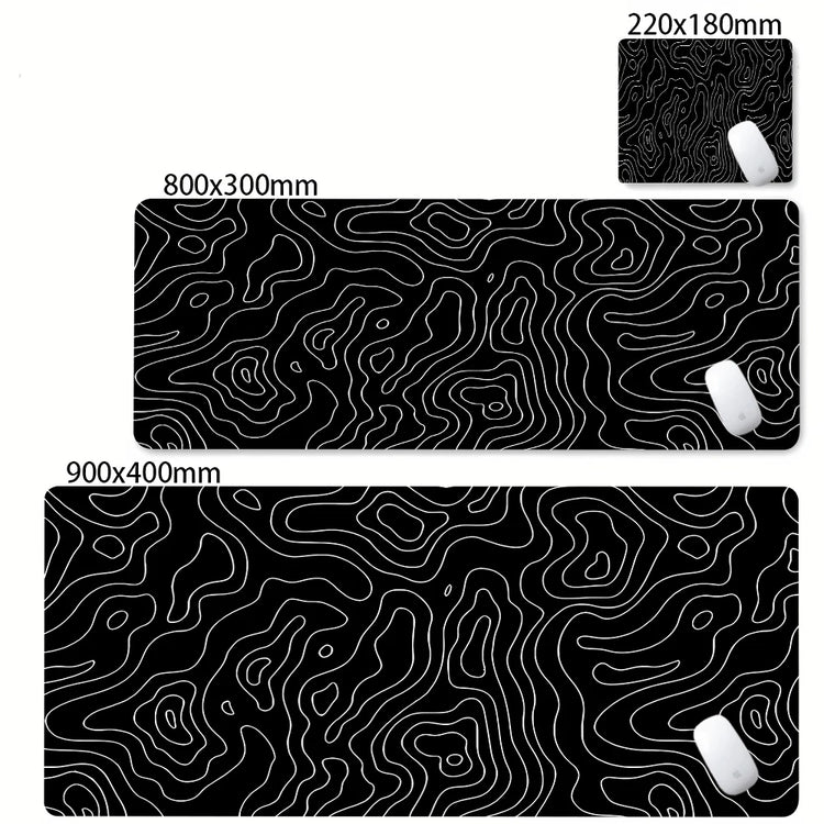 Admisitr XXL Desk Mat Black And White Strata Liquid Mousepad - ElectronAge