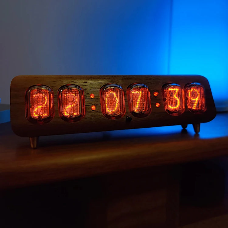 IN12 Nixie Tube Clock Luxury Retro Alarm Table Clocks - ElectronAge