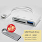 5-in-1 OTG SD TF Memory Card Reader Lightning Type C for iPhone 15 16 iPad Huawei Xiaomi Android MacBook Free 32GB USB Drive