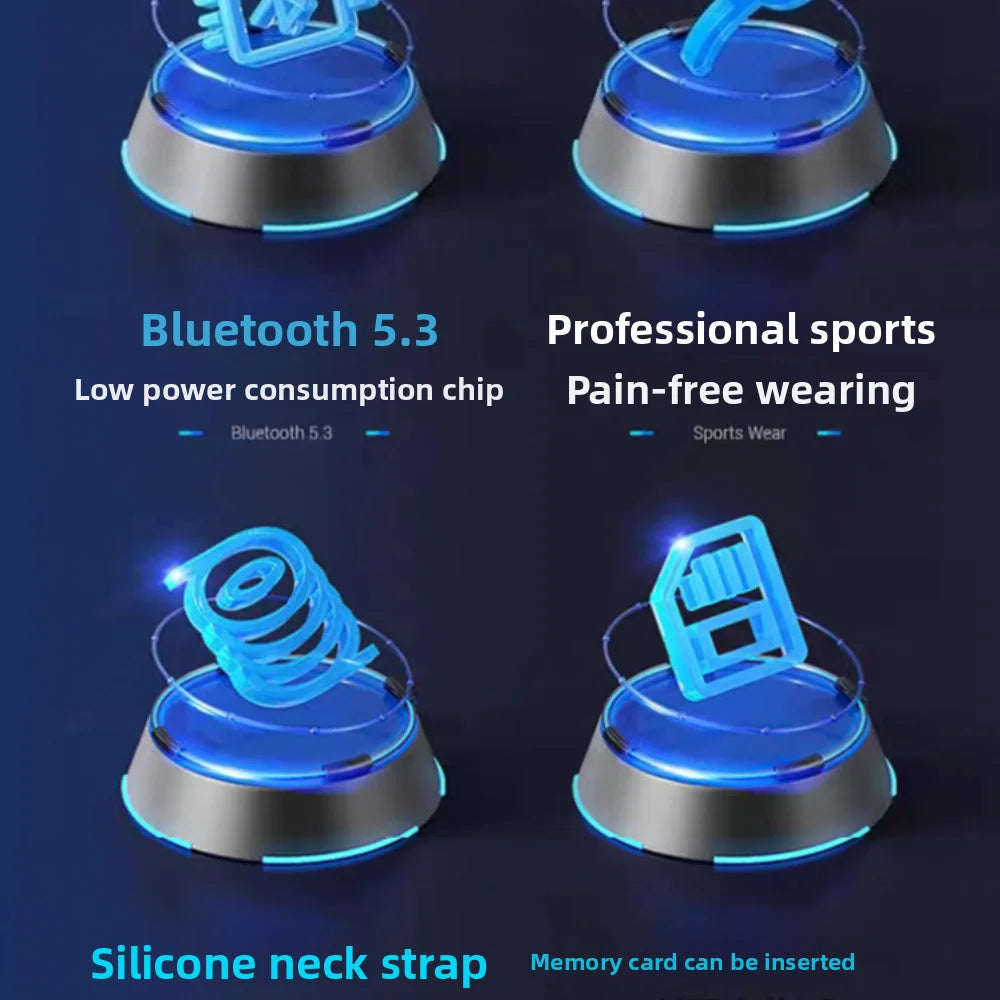 throughpp LED Digital Display Neckband Headphones - ElectronAge