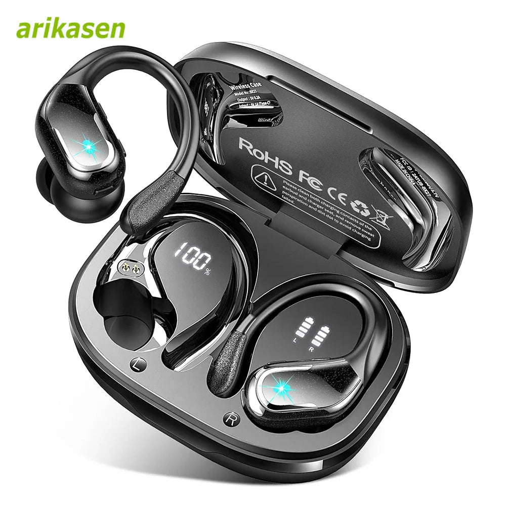 arikasen 75Hrs Bluetooth 5.3 Earphones - ElectronAge