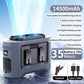 Socoolfan 14500mAh Outdoor Fan Portable Waist Hanging Neck Strong Dual Air Vents Fans for Travel Sports Courier Outdoor Working