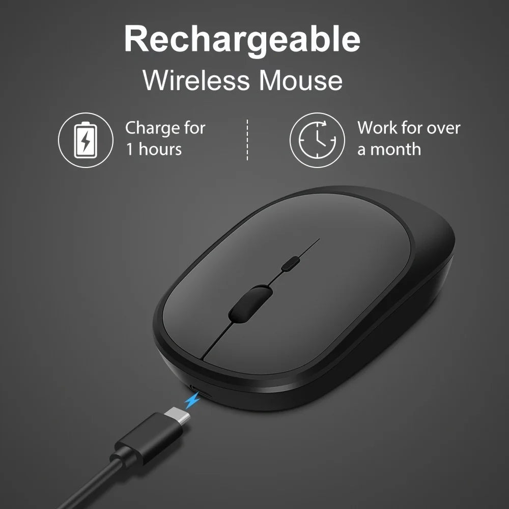 Wireless Mouse Rechargeable Mouse Gamer Dual Modes - ElectronAge