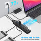 RSHTECH USB3.0 Hub Aluminum 10/13/16 Port Expander USB Powered Data Hub Splitter Individual On/Off Switches for Laptop Macbook