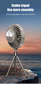 Tripod Stand Desk Air Cooling Blower Rotation Camping Ceiling Fan With Night Light Outdoor USB Chargeable Conditioning Cooler