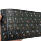 Ukrainian Keyboard Sticker Black Alphabet for Laptop Durable Transparent Cover for PC Desktop NotebookGood Quality