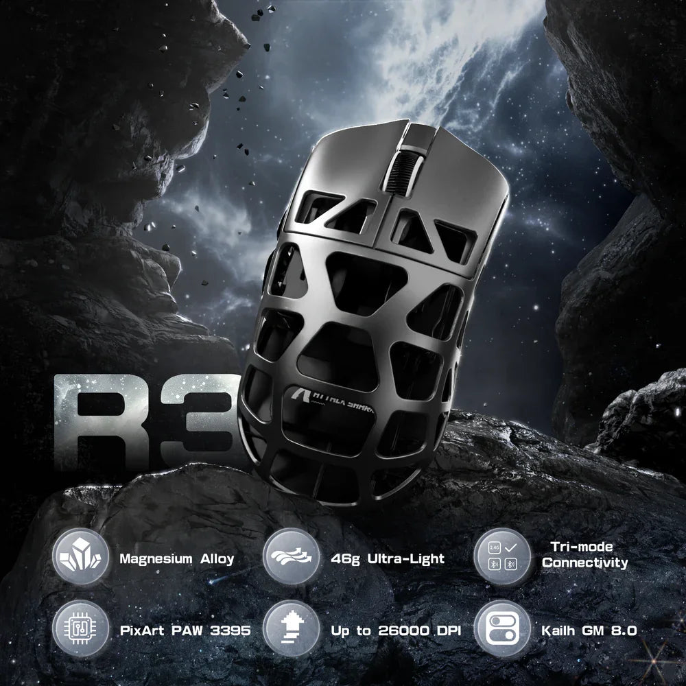 ATTACK SHARK R3 Magnesium Alloy Gaming Mouse - ElectronAge