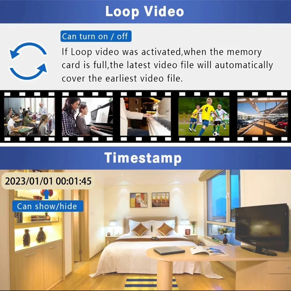 Virwir Mini Camera 4MP Wifi Night Vision - ElectronAge