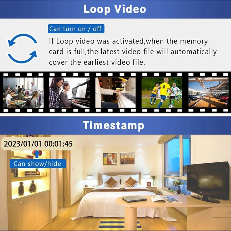 Virwir Mini Camera 4MP Wifi Night Vision - ElectronAge