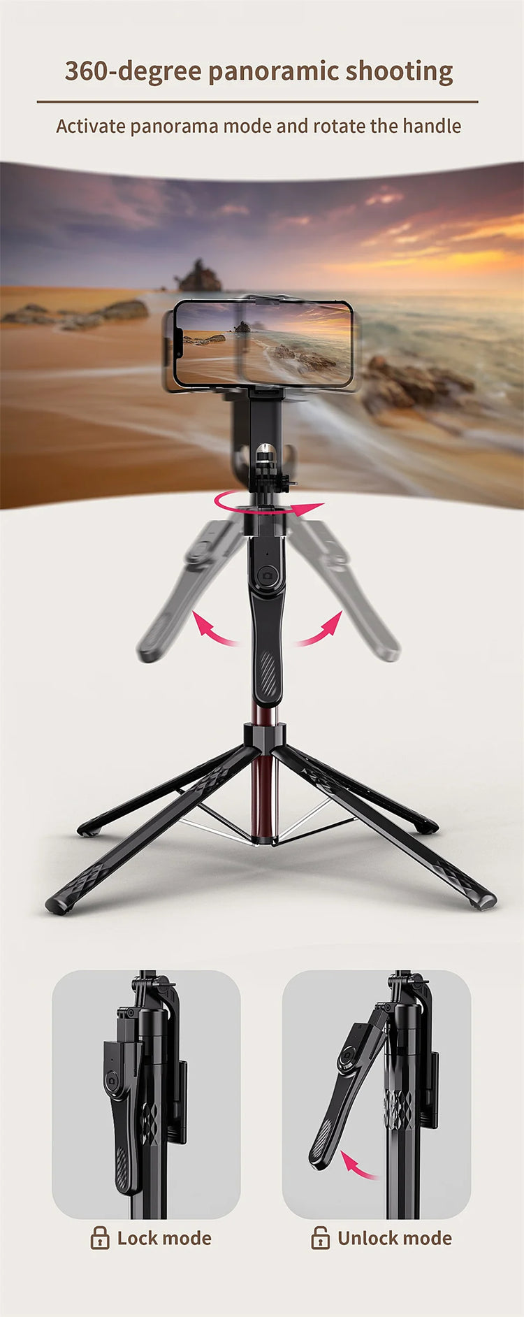 Roreta Selfie Stick Tripod for Cell Phone - ElectronAge