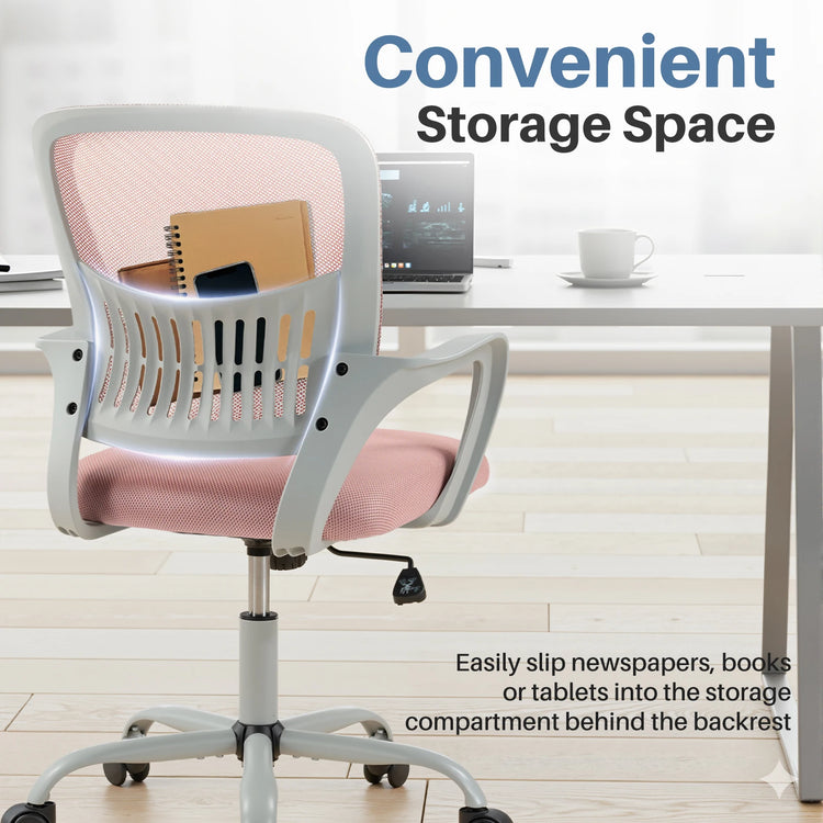 MCQ Fixed Armrest Office Desk Chair - ElectronAge