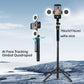 2025 New AI Selfie Stick Tripod, 360° Face Tracking. Multi-func Phone Mount W/ Remote & Fill Light, Adjustable Height, Sturdy Ba