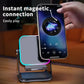 2026 Induction Speaker With Light Foldable Station Phone Speaker Stand 10W For Home Office Travel Christmas Birthday Men Women