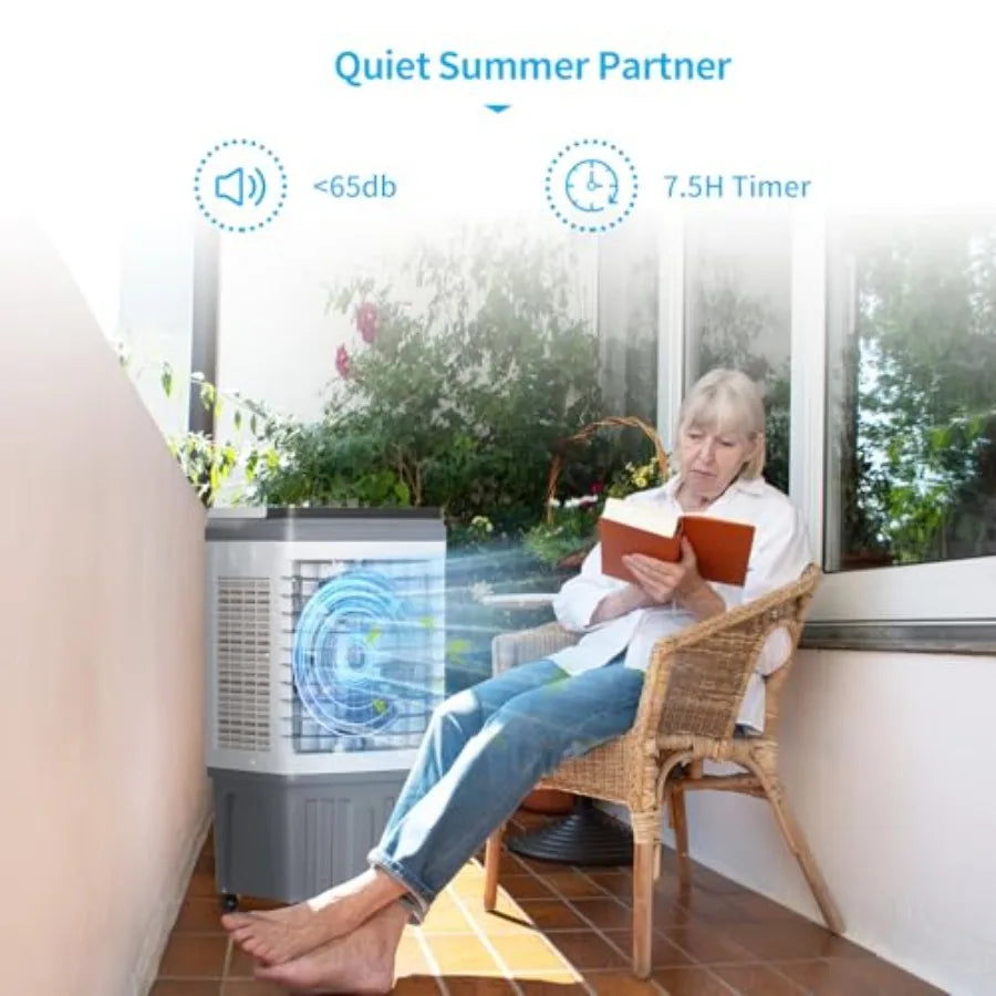 110V Evaporative Air Cooler with 6.6 Gal Water Tank - ElectronAge
