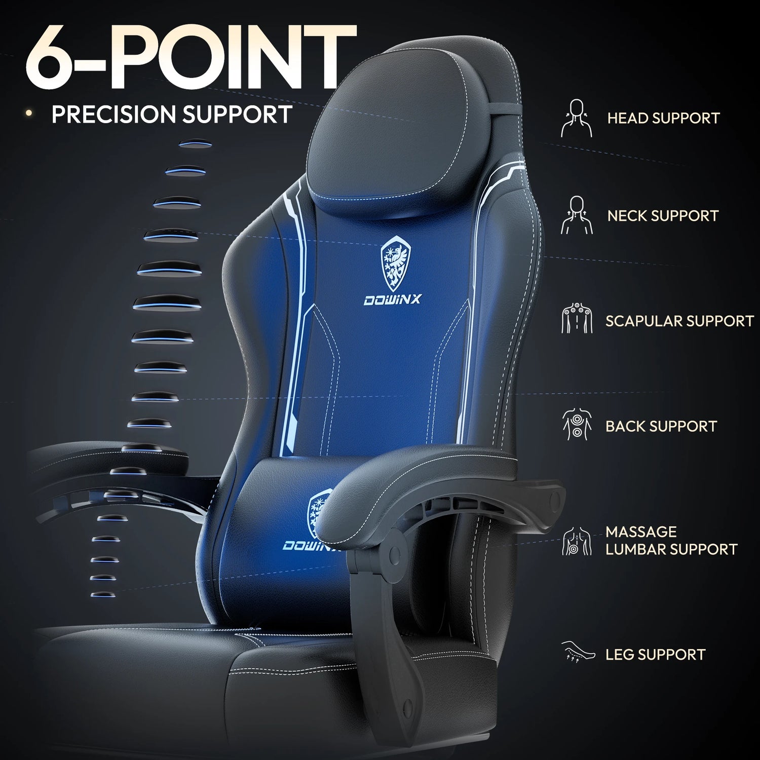 Dowinx Gaming Chair with Pocket Spring Cushion - ElectronAge