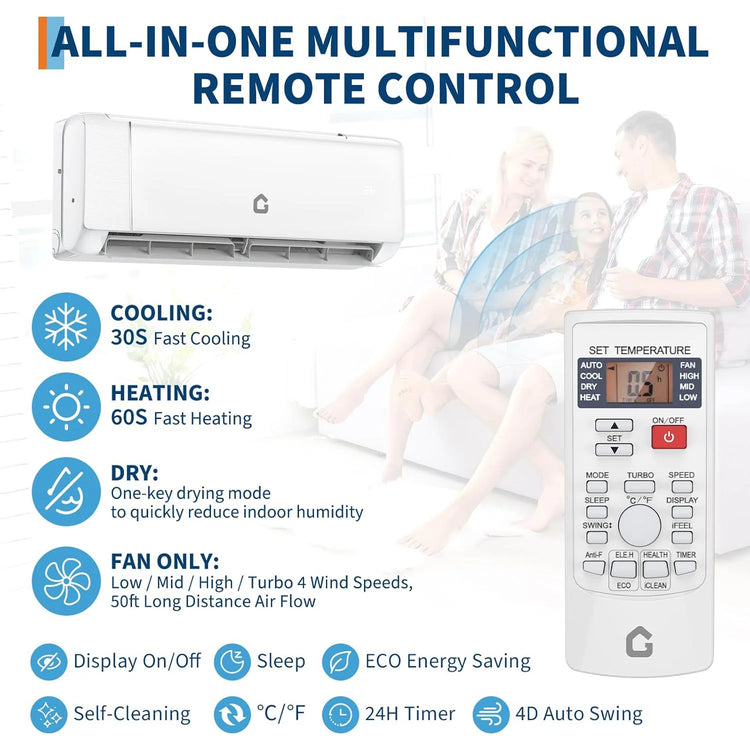 Adoolla High SEER 18.5-22 Inverter Mini Split Air Conditioner - ElectronAge