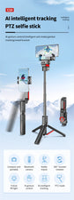 Roreta 360° Rotation Automatic face following Shooting Gimbal Stabilizer Selfie Stick Tripod For iPhone Smartphone Live holder