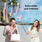 40in Retractable Selfie Stick Tripod with Wireless Remote & Light, Portable for All Phones