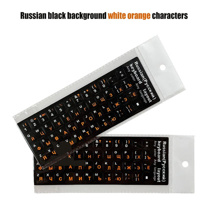 1PC Black Keyboard Stickers Russian Language Alphabet For Computer PC Dust Protection Laptop DIY Accessories