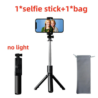 Roreta 2025 foldable Tripod for Smartphone,phone Stand with Bluetooth shutter,Wireless Selfie Stick brackets with Phone Holder