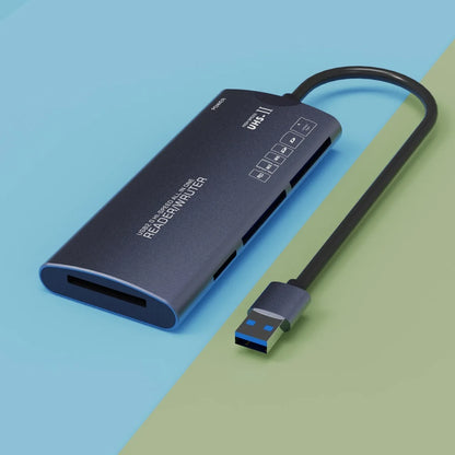 6 In 1 USB Type-C Card Reader SD TF CF MS XD M2 Memory Card Reader 480Mbps Adapter for iPhone 15 16 17 Laptop PC
