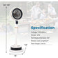 Adjustable Height Oscillating Pedestal Fan with Remote, 8 Speeds, 12H Timer for Indoor and Outdoor Use (White)