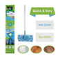 Wet and Dry Mop Sweeper Kit Includes 10 Refill Pads Ideal Hard Floor Cleaning Traps Dust Dirt and Pet Hair