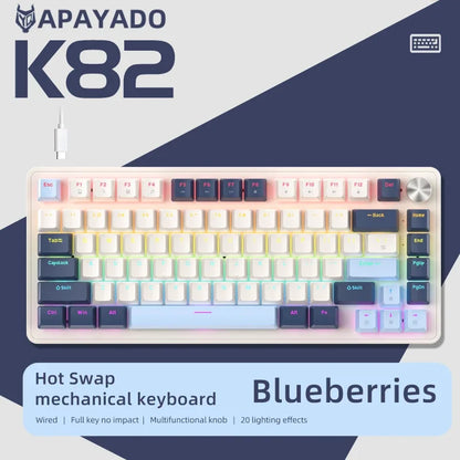 APAYADO 75% Mechanical Keyboard Wired with Media Knob - ElectronAge