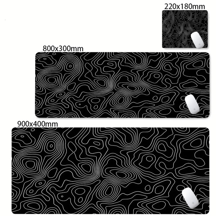 Admisitr XXL Desk Mat Black And White Strata Liquid Mousepad - ElectronAge