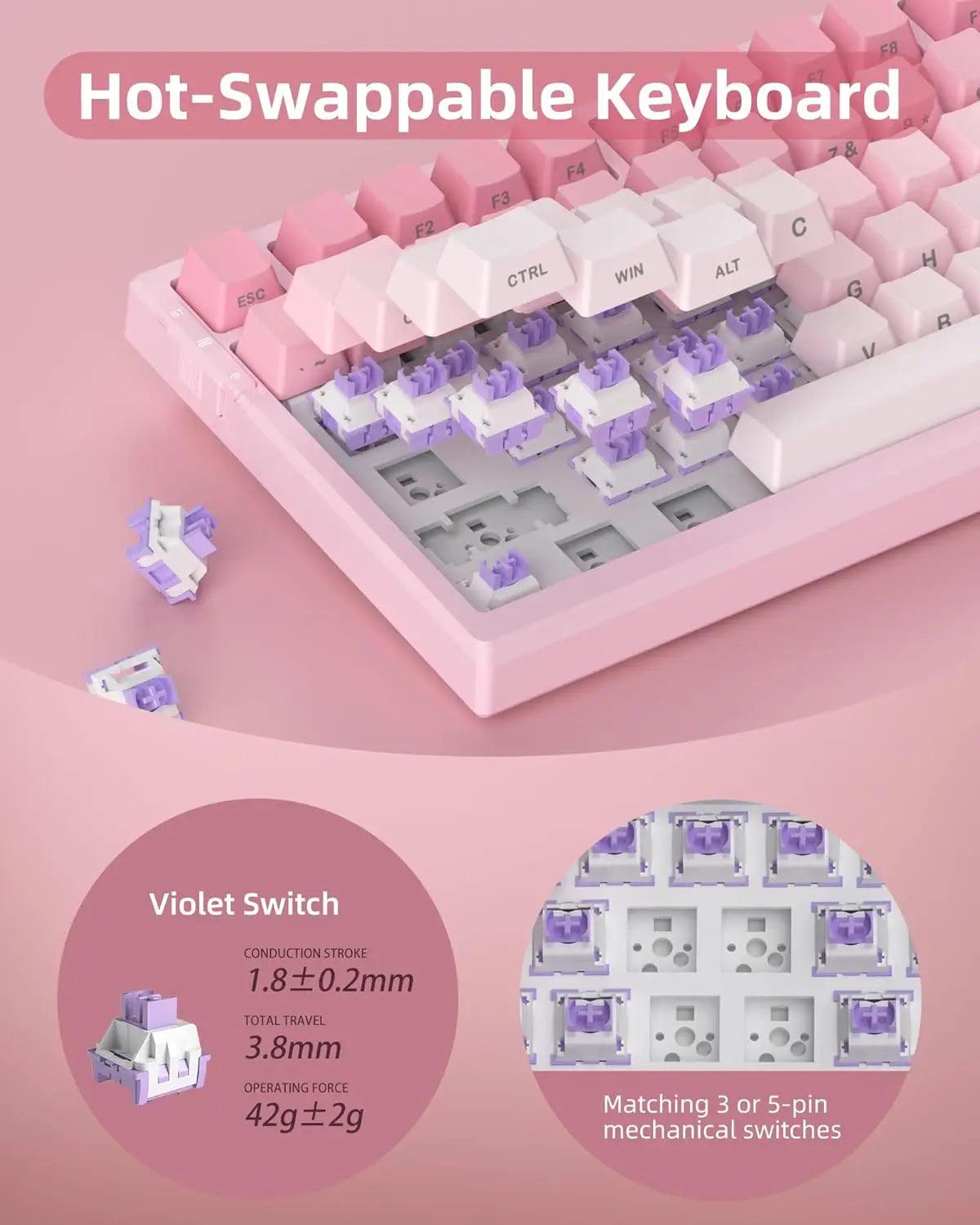 MageGee SKY98 Wireless Gasket Mechanical Gaming Keyboard - ElectronAge