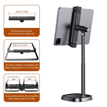 2026 Mobile Tablet Live Streaming Stand Desktop Adjustable Angle Aluminum Alloy Stand Stable Drama Watching Tool Home Furnishing