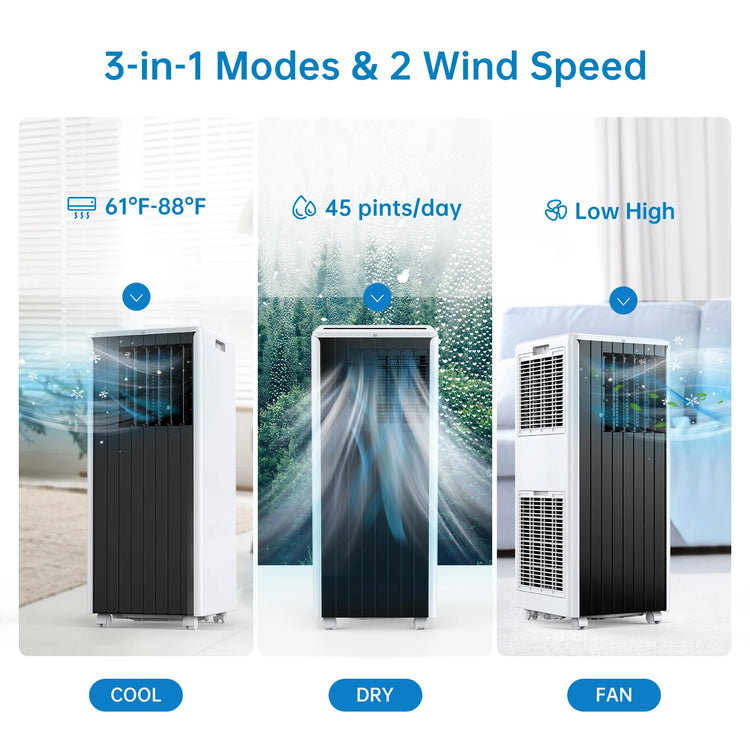 Acekool 8000 BTU Portable AC Unit with Remote - ElectronAge
