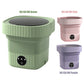 12W Foldable Washing Machine Three Mode 6L Retractable Travel Washer with Spinning Dry for Travel Business Trip
